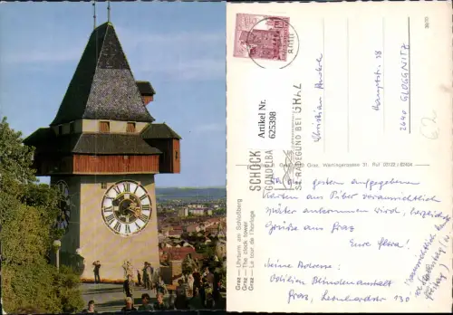 625398,Graz Uhrturm Schloßberg The clock tower