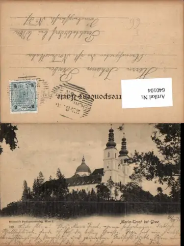 640104,Maria Trost bei Graz Mariatrost 1900 pub Deutsch Postkartenverlag 792