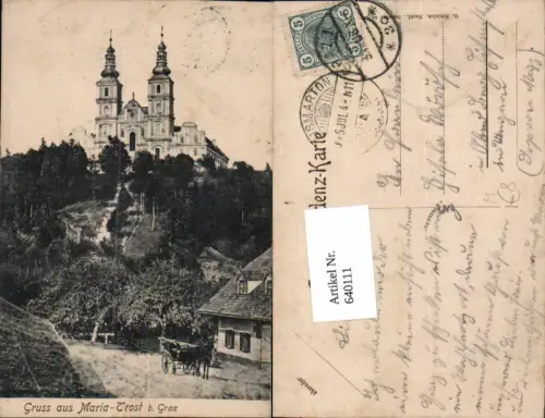 640111,Maria Trost bei Graz Mariatrost Kutsche 1900