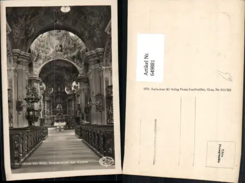 649881,Mariatrost b. Graz Innenansicht der Kirche