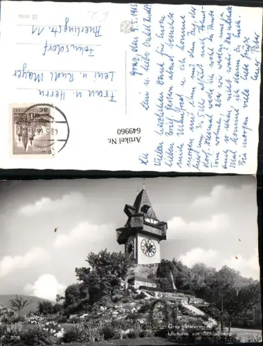 649960,Graz Uhrturm am Schlossberg