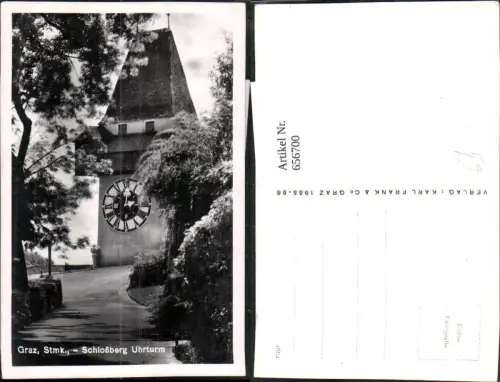 656700,Foto Ak Graz Schloßberg Uhrturm