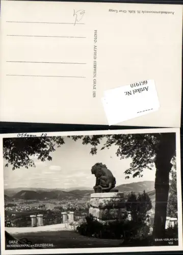 661910,Graz Hackherdenkmal am Schlossberg pub Erika Verlag 453