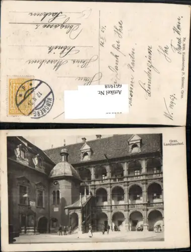 661918,Graz Landhaus Landhaushof Stp. Kindberg 1924 n. Sebnitz Sachsen