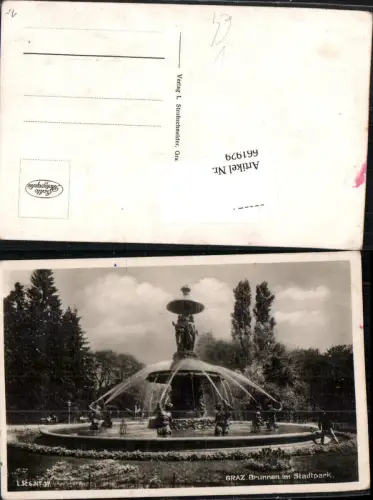 661929,Graz Brunnen Stadtpark pub Strohschneider 37