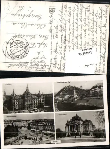 661933,Graz Oper Opernhaus Mur rathaus Jakominiplatz Feldpost St. Peter