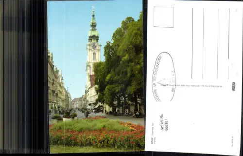 666187,Graz Eisernes Tor mit Herrengasse u. Stadtpfarrkirche