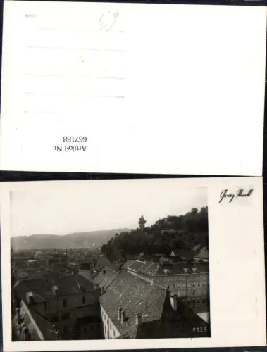 667188,Foto Ak Graz Ansicht mit Uhrturm