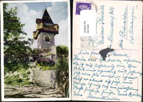 667242,Graz Uhrturm a. Schlossberg