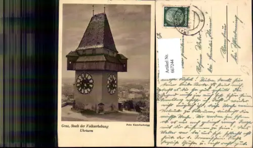 667244,Graz Stadt der Volkserhebung Uhrturm