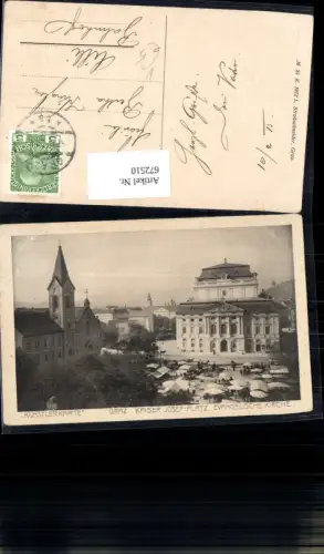 672510,Graz Kaiser Josef-Platz Evangelische Kirche pub L. Strohschneider 24