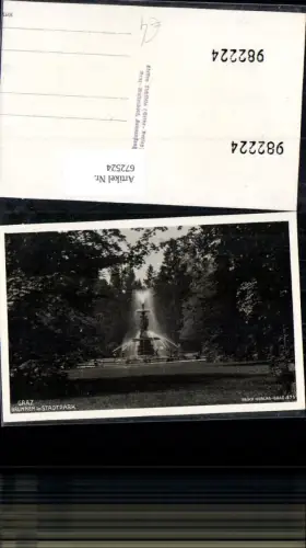 672524,Foto Ak Graz Brunnen im Stadtpark Springbrunnen