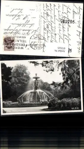 672525,Foto Ak Graz Stadtparkbrunnen Springbrunnen pub Fritz Gratl 164