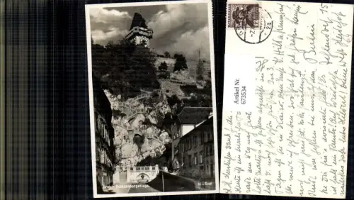 673534,Foto Ak Graz Schlossbergstiege Uhrturm pub Fritz Gratl 16