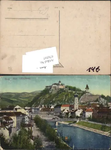 676597,Graz Stadt Mur Schloßberg pub Strohschneider 25-1917