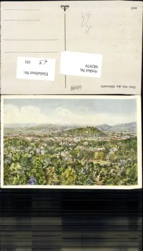 682979 Künstler AK Graz v.d. Hilmwarte