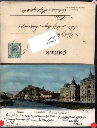 683113 Graz Stadt Murquai Mur Schlossberg pub Ledermann 3879 F