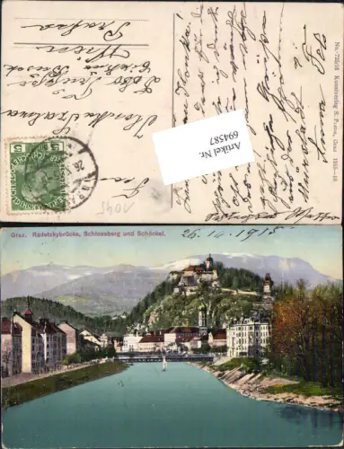 694587 Graz Radetzkybrücke Schlossberg Schöckel pub S. Frank 725/18