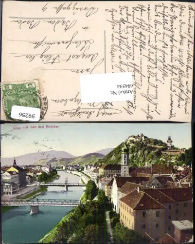 694594 Graz Radetzkybrücke Brücke Schlossberg pub S. Frank 725/38