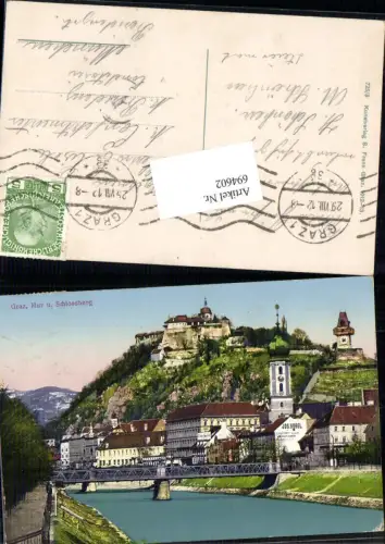 694602 Graz Schlossberg Mur Brücke pub S. Frank 725/8