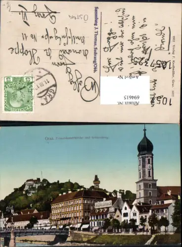 694615 Graz Schlossberg Mur Franziskanerkirche Kirche pub Knollmüller 1012