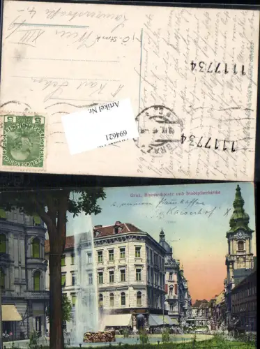 694621 Graz Bismarckplatz Stadtpfarrkirche pub Sussitz 02524/90