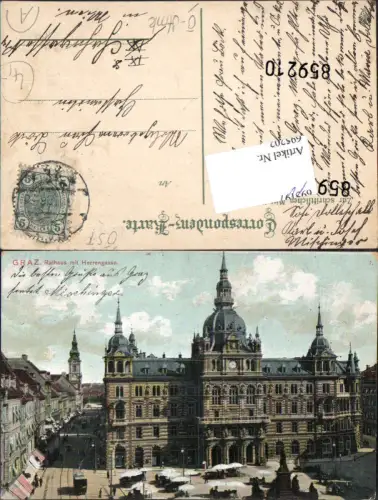 695202 Graz Hauptplatz Herrengasse Rathaus