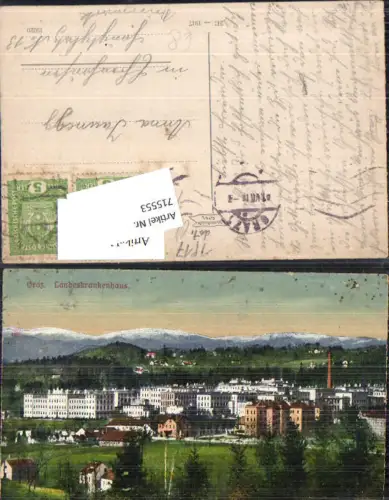 715553 Graz Landeskrankenhaus Krankenhaus gel Ehrenhausen 1917