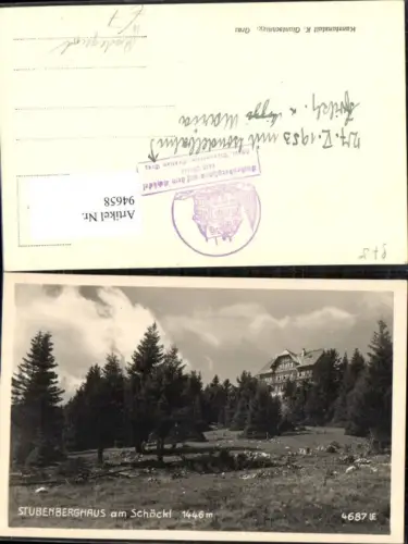 94658,Stubenberghaus auf dem Schöckel Radegund Graz