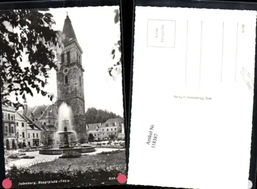118387,Judenburg Hauptplatz m. Brunnen