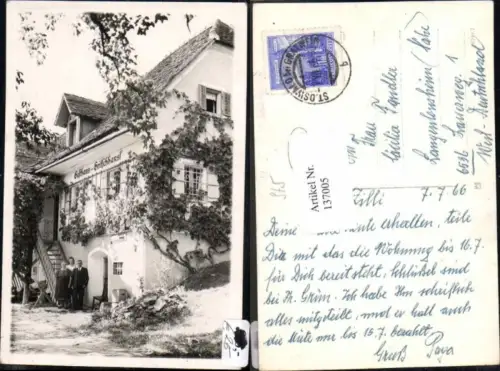 137005,Seltene FotoAK St Oswald bei Gratwein Gasthaus Eritschhansl 1950