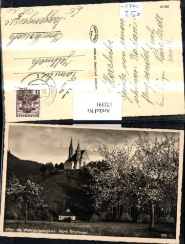 172591,Judendorf Straßengel Motiv m. Wallfahrtskirche Kirche Maria Straßengel