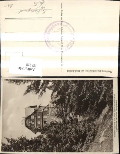 183728,Stubenberghaus a. d. Schöckel b. Radegund Eigentum d. Steirischen Gebirgsvereins