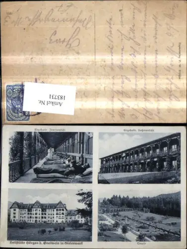 183731,Hörgas b. Gratwein Heilstätte Mehrbild Ak Liegehalle Terrasse