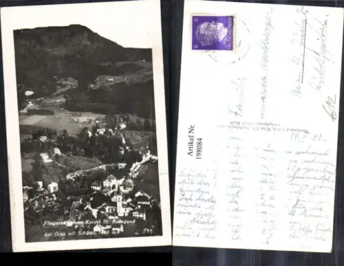 198084,St. Radegund Totale b. Graz m. Schöckl Flugaufnahme