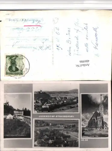 486986,Judendorf-Straßengel Totale Kirche Heilanstalt Mehrbildkarte