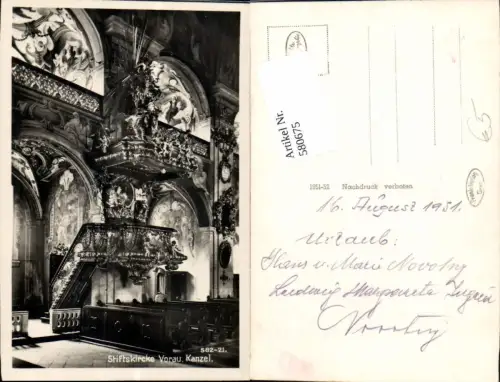 580675,Vorau Stiftskirche Kanzel