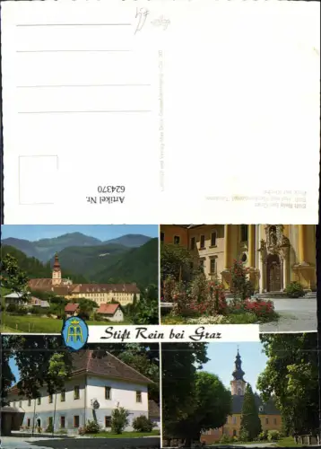 624370,Mehrbild Ak Gratwein-Straßengel Stift Rein b. Graz Hof m. Kirchenportal Taverne