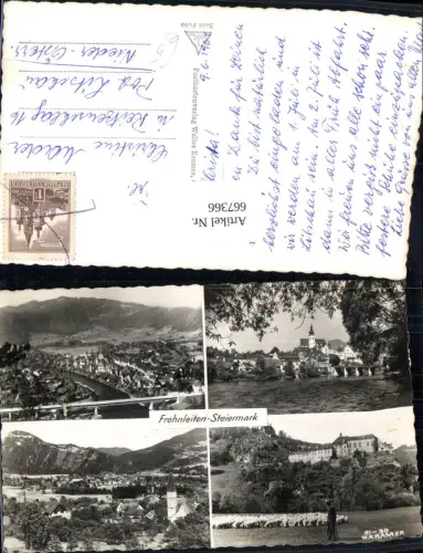 667366,Mehrbild Ak Frohnleiten Schafe Schäfer