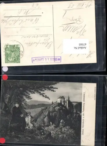 67503,Ottokar Kernstock u.d. Festung Oststeier Stempel Bruck a.d. Lafnitz Hartberg