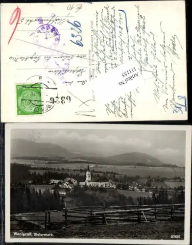 111155,Wenigzell Partie am Ortsrand 1936