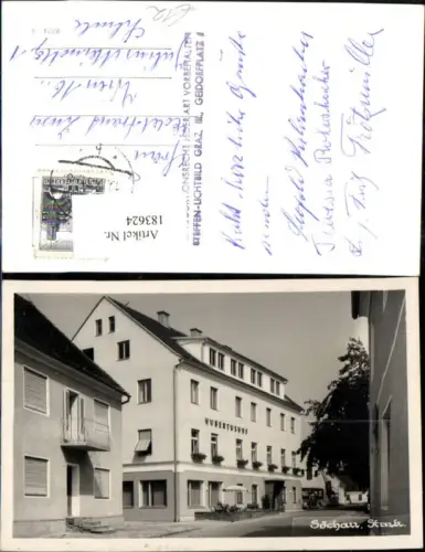 183624,Söchau Foto Ak Strasse m. Ansicht Hubertushof