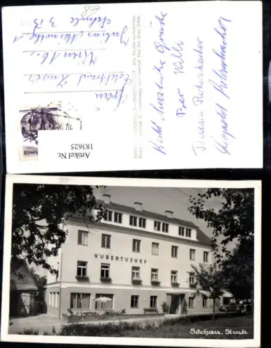 183625,Söchau Foto Ak Strasse m. Ansicht Hubertushof