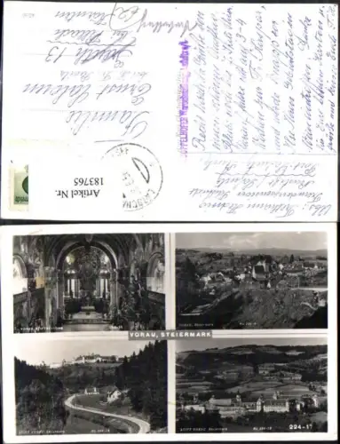 183765,Vorau Totale Stiftskirche Stift Mehrbildkarte