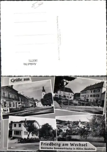 183771,Grüße aus Friedberg a. Wechsel Totale Ortsansicht Straßenansicht Mehrbildkarte