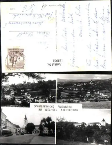 193962,Friedberg am Wechsel Totale Hauptplatz Schloss Mehrbildkarte