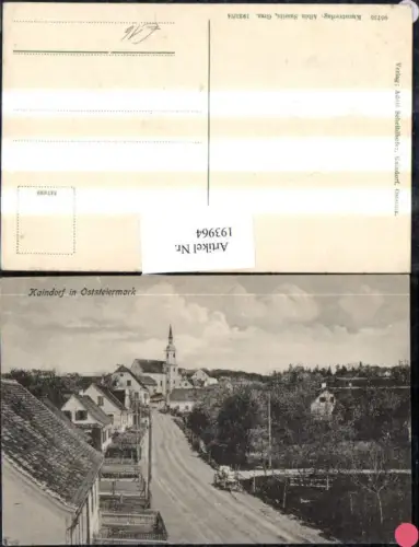 193964,Kaindorf in Oststeiermark Straßenansicht Kirche