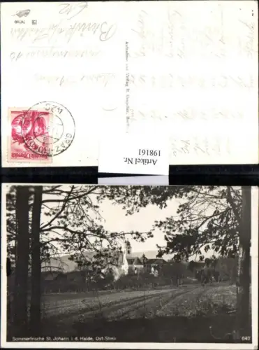 198161,St. Johann i. d. Haide Teilansicht Partie Kirche