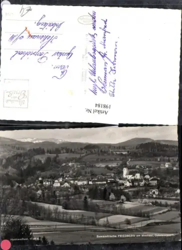 198184,Friedberg am Wechsel Totale m. Hochwechsel