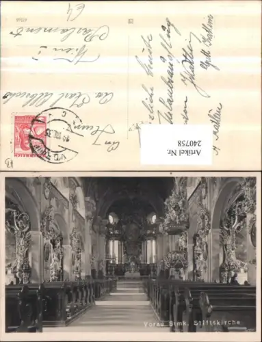 240758,Vorau Stiftskirche Kirche Innenansicht